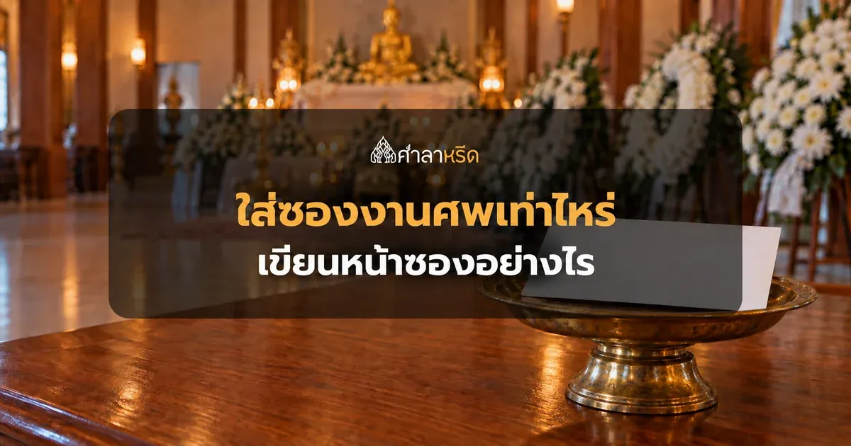 ใส่ซองงานศพเท่าไหร่ เขียนหน้าซองอย่างไร พร้อมตัวอย่างทุกกรณี